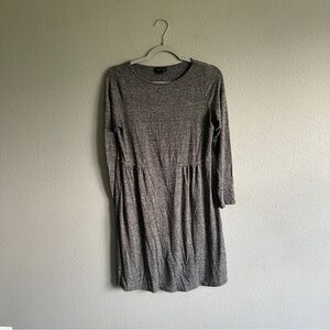 J. Jill Taupe Knit Long Sleeve Dress Small